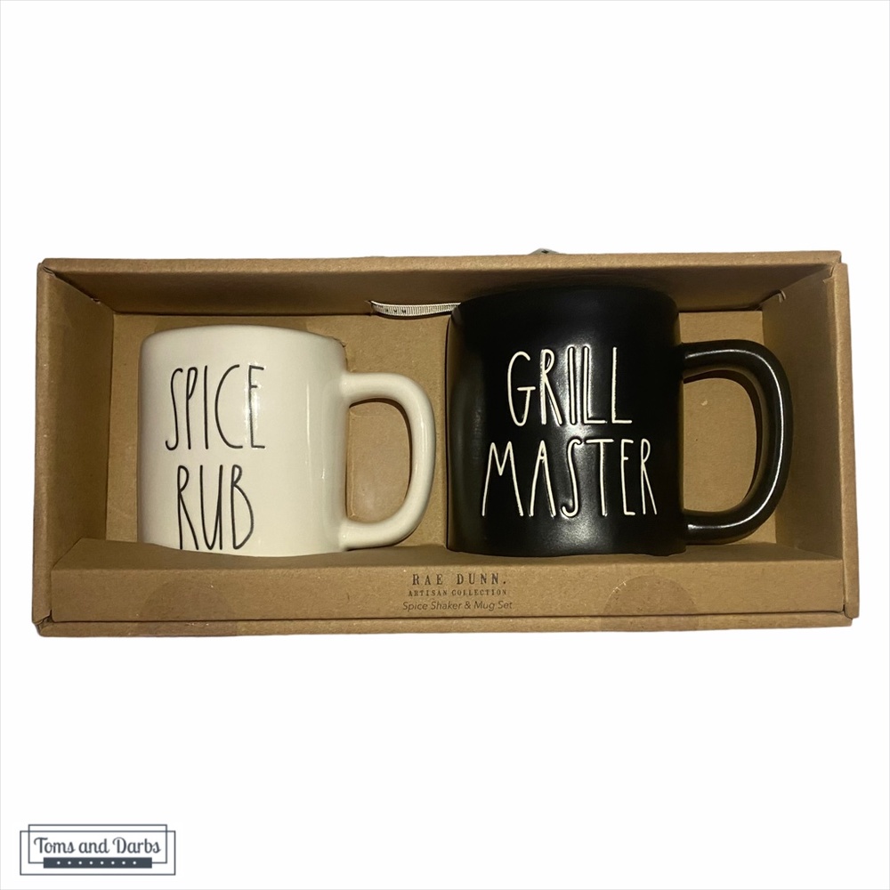 Rae Dunn SPICE RUB GRILL MASTER Spice Shaker & Mug